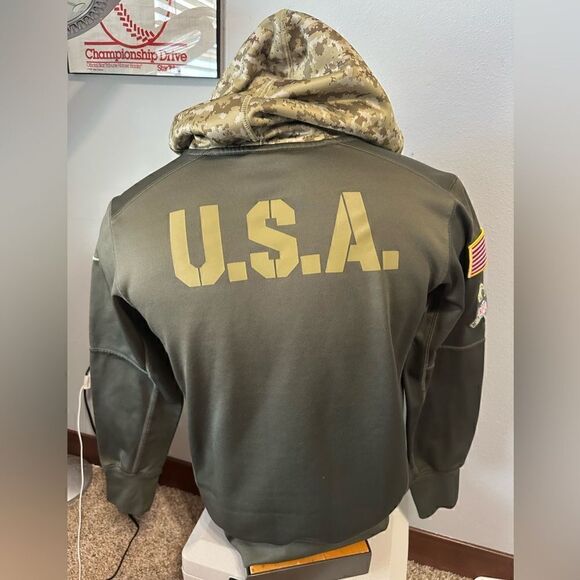 Nike On Field Apparel Salute To Soldiers Camo Arizona Cardinals Hoodie - Picture 5 of 5